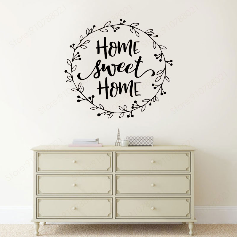 Interior Design Quotes - 홈 스위트 홈 인용 벽 스티커,