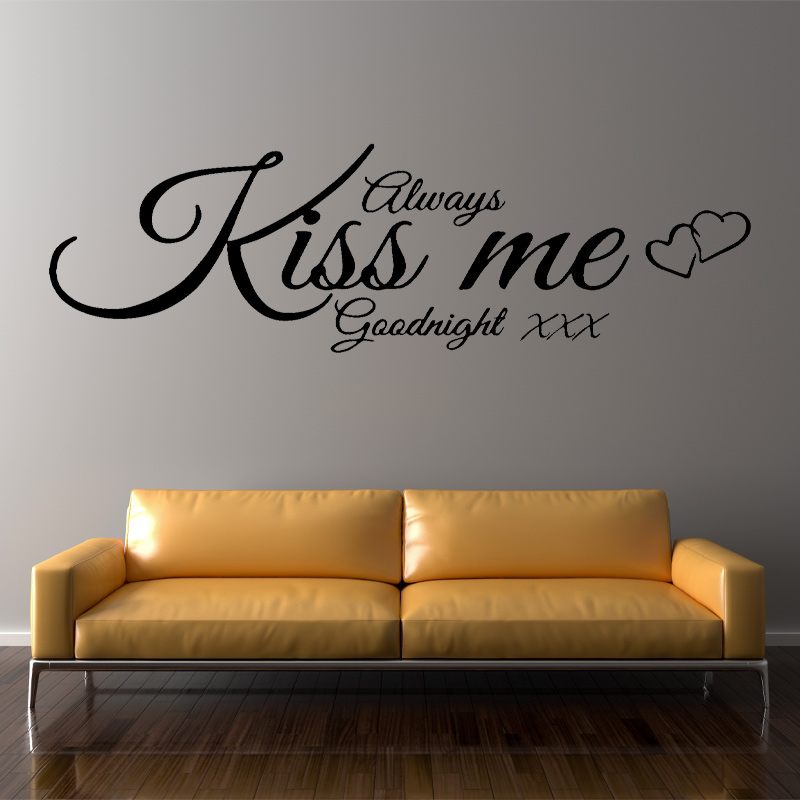 Interior Design Quotes - Wall Decal Quote 항상 나에게 굿나잇
