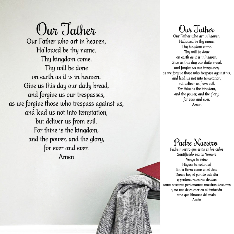 우리 아버지 주님의기도 데칼 스페인어 Padre Nue - Interior Design Quotes 리뷰 및 가격