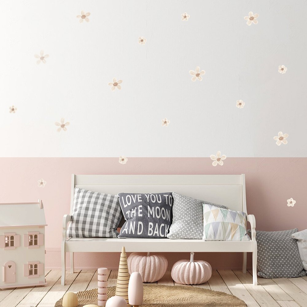 보호 단색 꽃 보육 벽 스티커, 이동식 어린이 DIY  - Interior Design Quotes 리뷰 및 가격