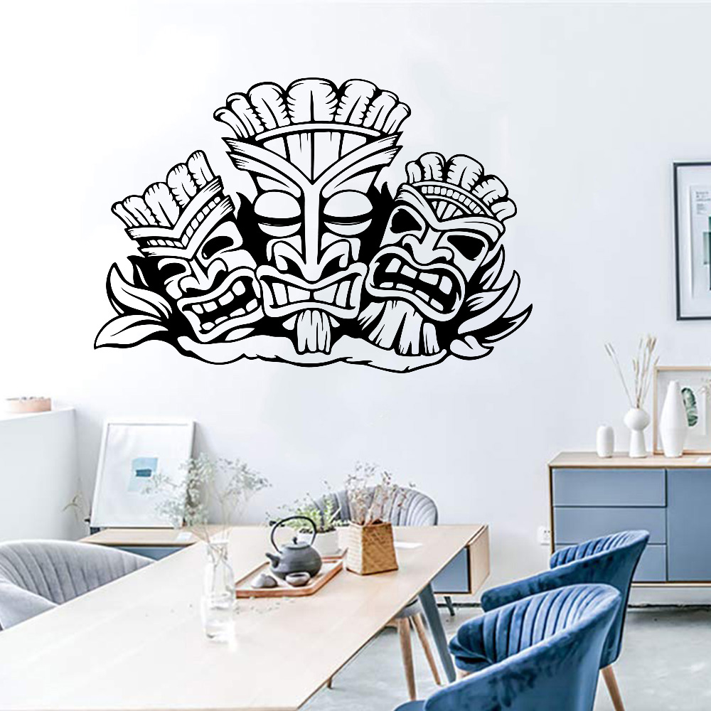 하와이안 토템 벽 스티커, 알로하 하와이 티키 바 비치 - Interior Design Quotes 리뷰 및 가격
