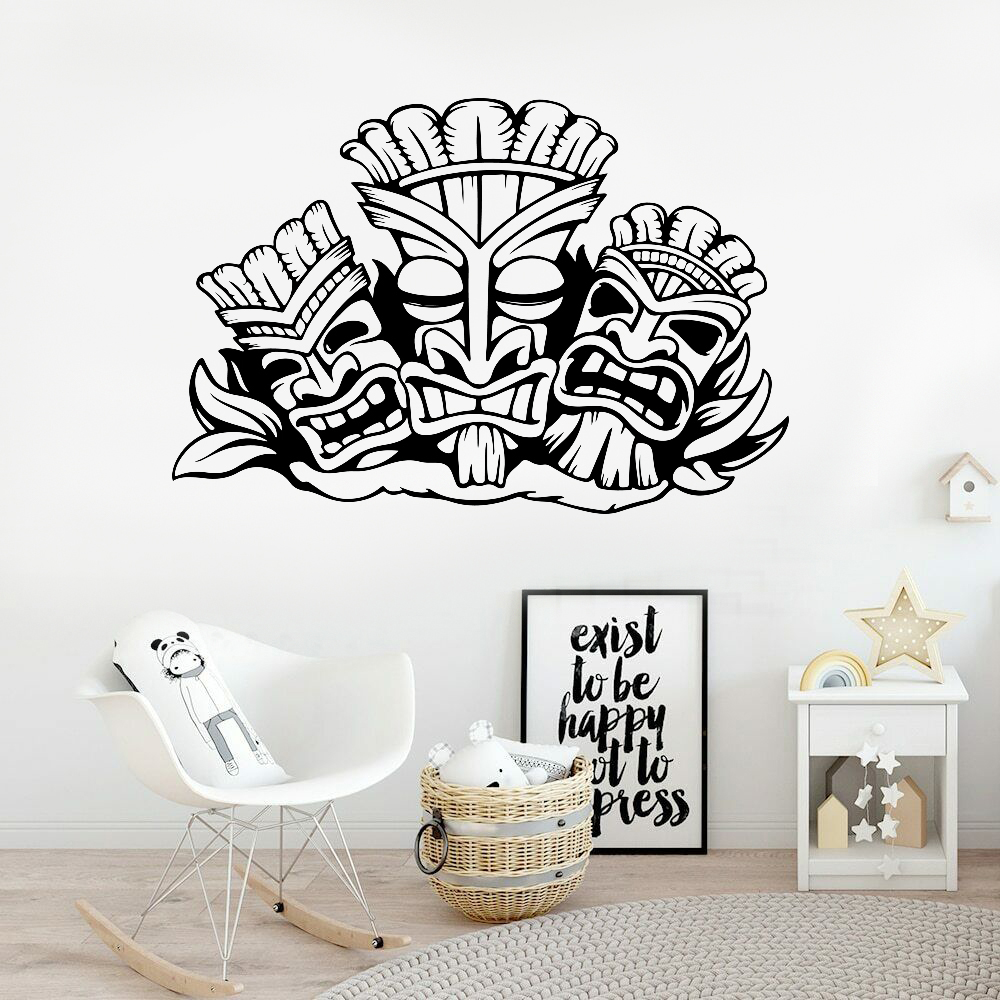 하와이안 토템 벽 스티커, 알로하 하와이 티키 바 비치 - Interior Design Quotes 리뷰 및 가격