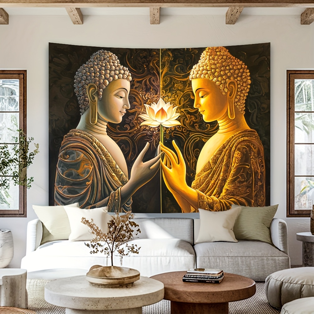 부처님 연꽃 벽 태피스트리 영적 예술 장식 선 명상 테 - Interior Design Zen Style 리뷰 및 가격