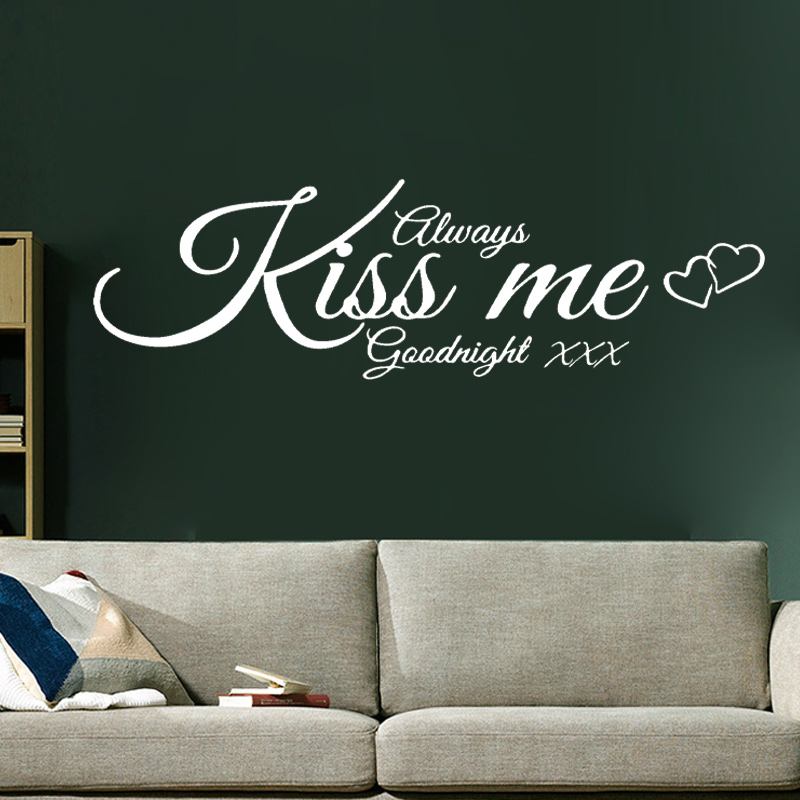 Wall Decal Quote 항상 나에게 굿나잇 키스 - Interior Design Quotes 리뷰 및 가격