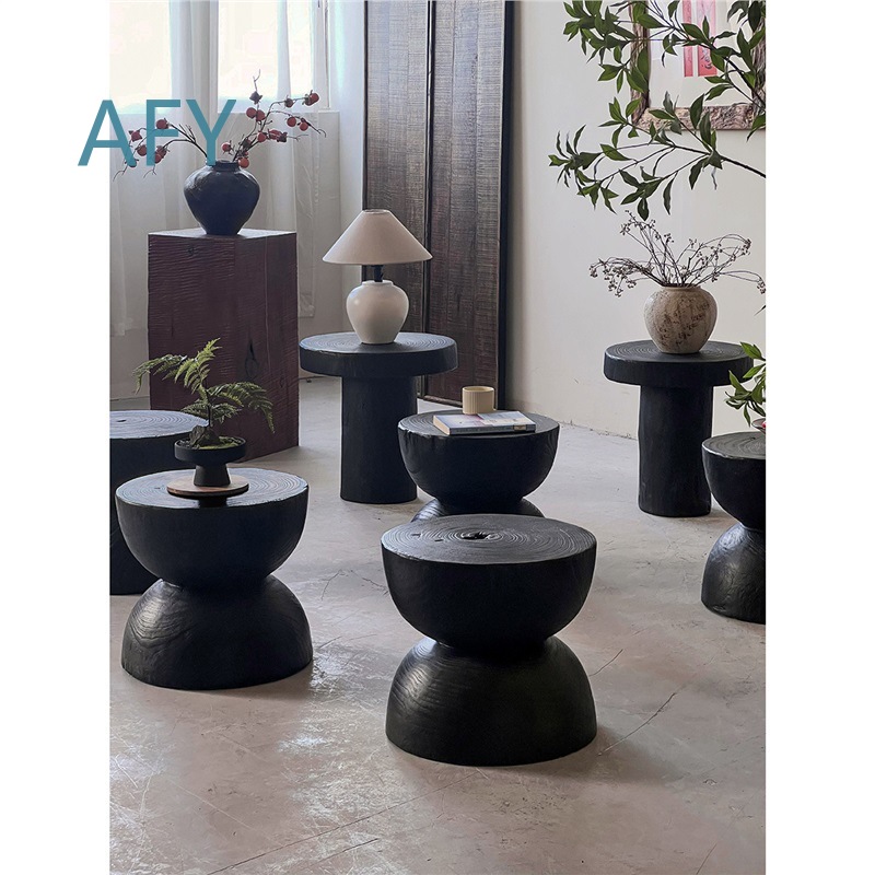 탄화목재 스툴, 거실, 침실, 현관용, 젠 스타일 미니 - Interior Design Zen Style 리뷰 및 가격