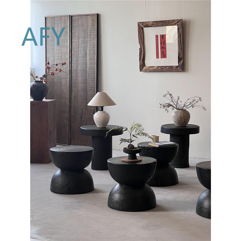 탄화목재 스툴, 거실, 침실, 현관용, 젠 스타일 미니 - Interior Design Zen Style 리뷰 및 가격