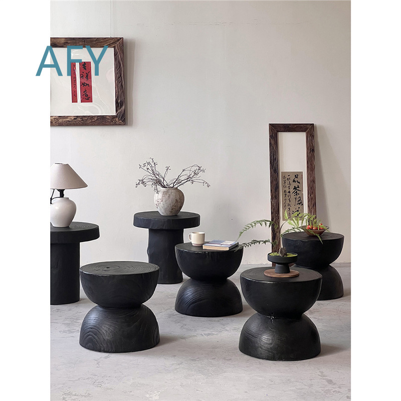 탄화목재 스툴, 거실, 침실, 현관용, 젠 스타일 미니 - Interior Design Zen Style 리뷰 및 가격