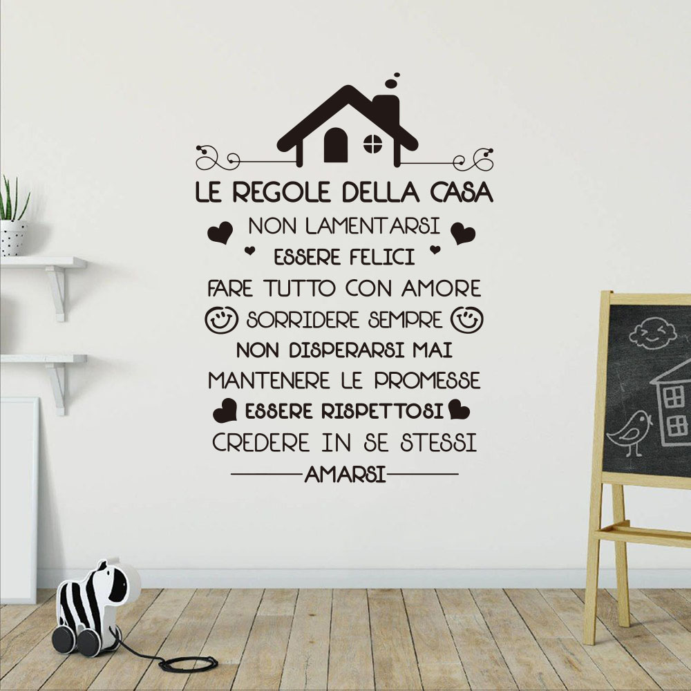 이탈리아 집 규칙 벽 데칼, 거실, 침실, 사랑, 믿고 - Interior Design Quotes 리뷰 및 가격
